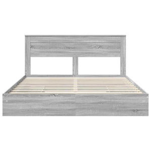 Letto con Contenitore con testiera-Struttura Letto con contenitore Grigio Sonoma 180 x 200 cm 719383