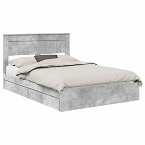 Struttura del letto con cassetto Grigio cemento 140 x 190 cm 3409910