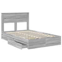 Struttura del letto con cassetto Grigio Sonoma 135 x 190 cm 3409922