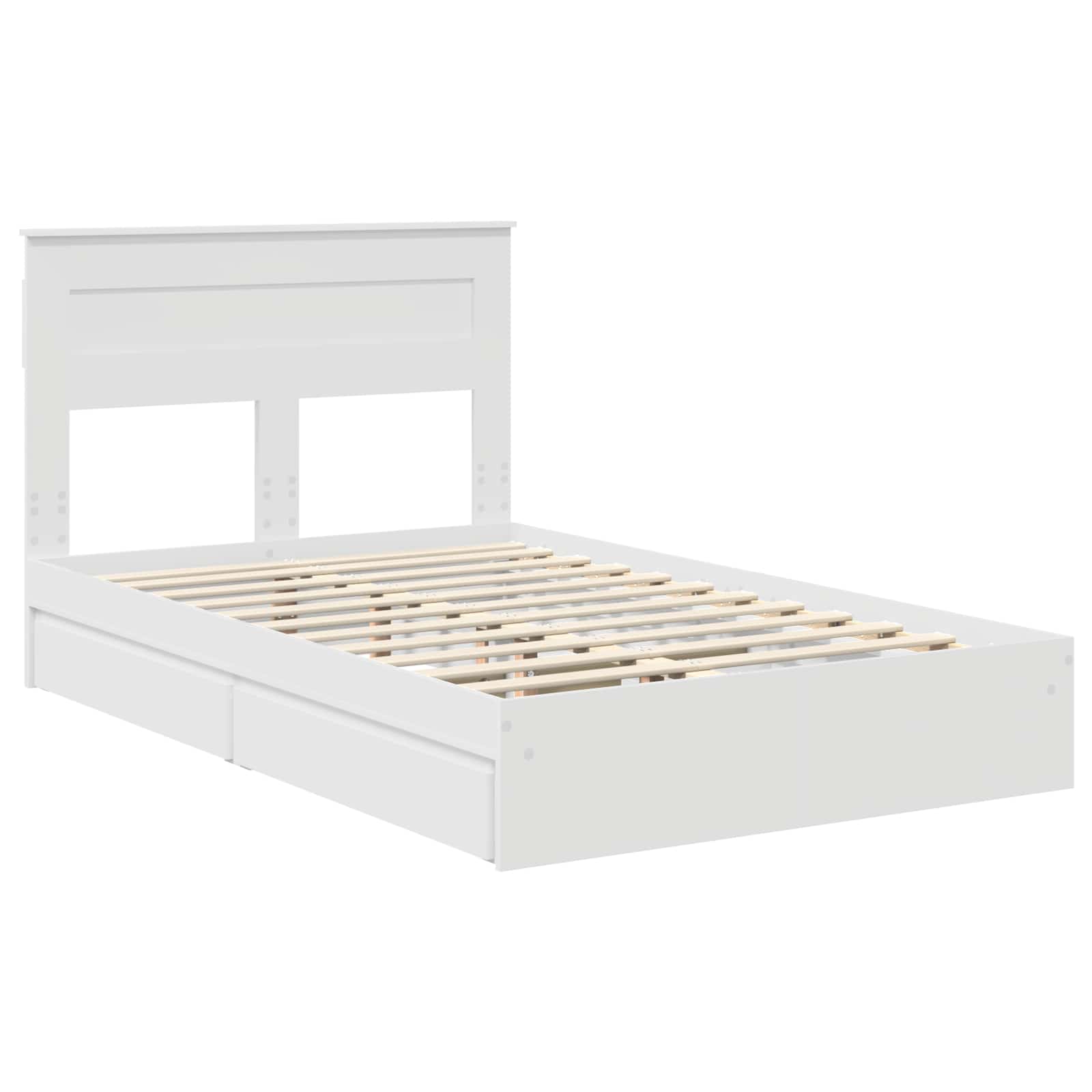 Letto con Contenitore Bianco 120 x 200 cm Legno multistrato 3409928