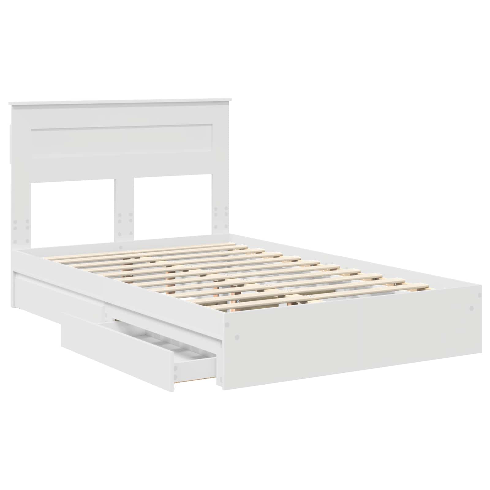 Letto con Contenitore Bianco 120 x 200 cm Legno multistrato 3409928