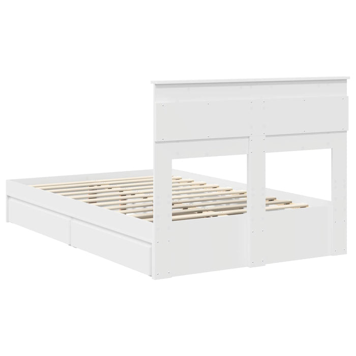 Letto con Contenitore Bianco 120 x 200 cm Legno multistrato 3409928