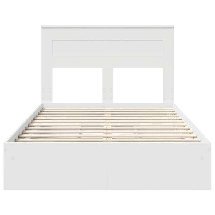 Letto con Contenitore Bianco 120 x 200 cm Legno multistrato 3409928