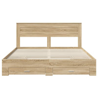 Struttura del letto con cassetto con testiera-Letto con Cassetti e Testiera Legno multistrato 169329