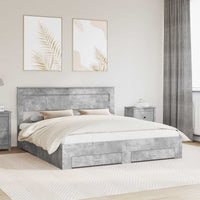 Struttura del letto con cassetto con testiera-Letto con Cassetti e Testiera Legno multistrato 982891