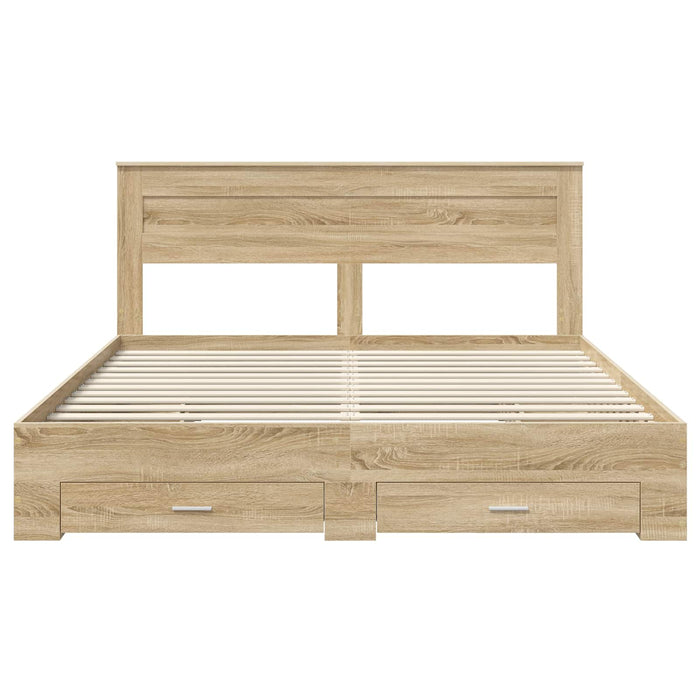 Struttura del letto con cassetto con testiera-Letto con Cassetti e Testiera Legno multistrato 109228