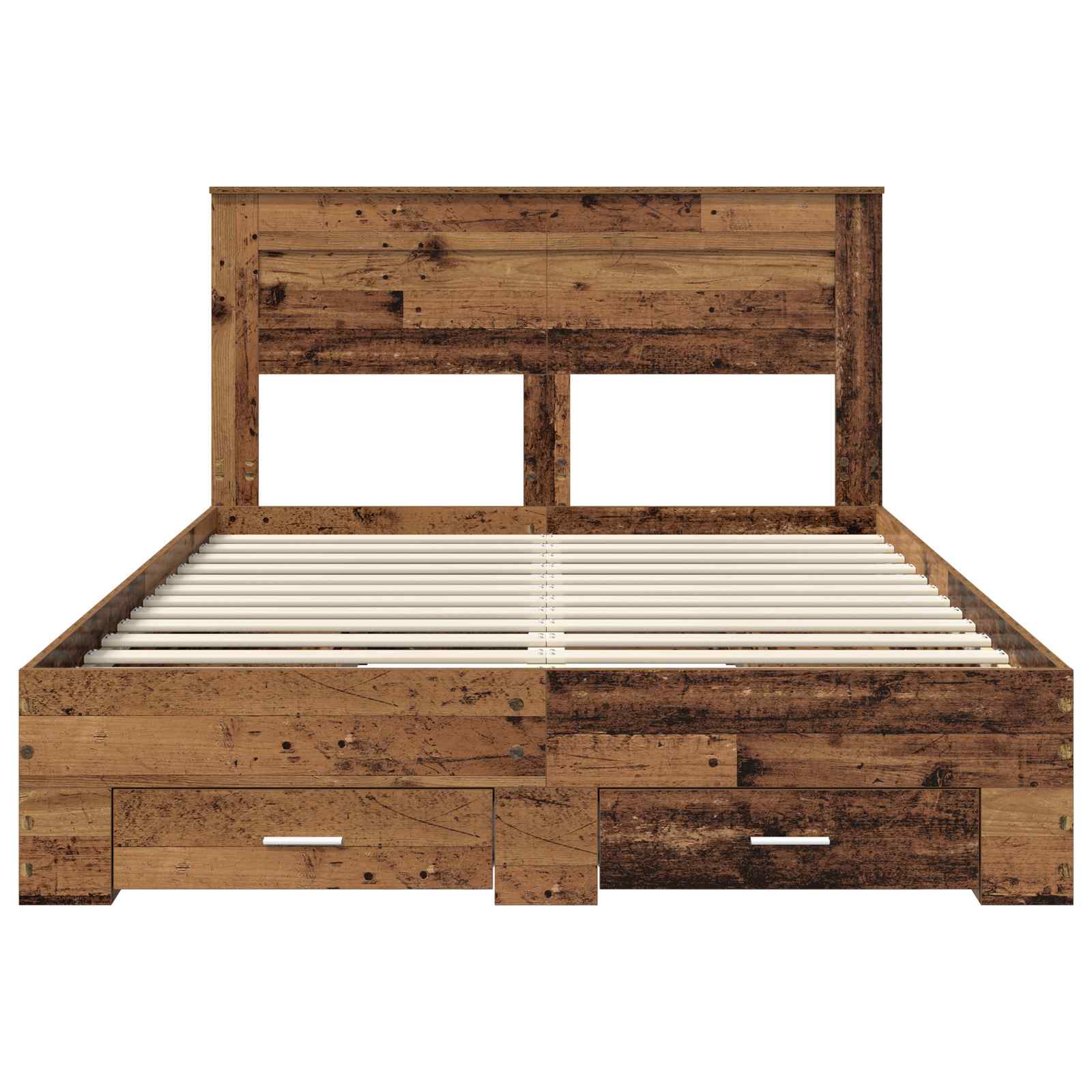 Struttura del letto con testiera-Giroletto con Testiera Legno vecchio 140 x 190 cm 889489