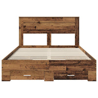 Struttura del letto con testiera-Giroletto con Testiera Legno vecchio 140 x 190 cm 889489