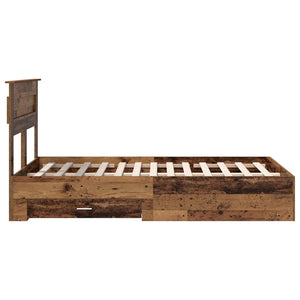 Struttura del letto con testiera-Giroletto con Testiera Legno vecchio 135 x 190 cm 759215