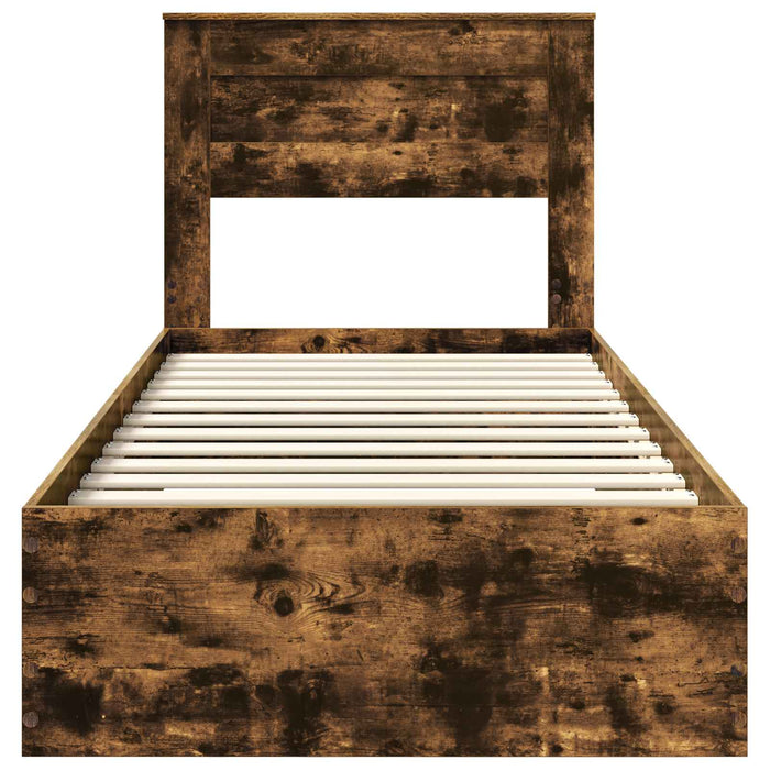 Struttura del letto con cassetto con testiera-Letto con Cassetti e Testiera Legno multistrato 953426