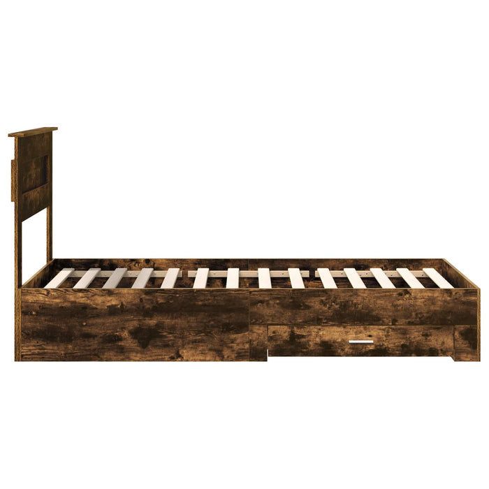 Struttura del letto con cassetto con testiera-Letto con Cassetti e Testiera Legno multistrato 953426