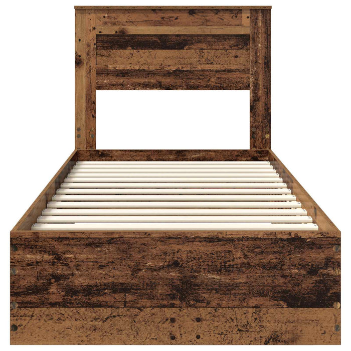 Struttura del letto con cassetto con testiera-Letto con Cassetti e Testiera Legno multistrato 253801