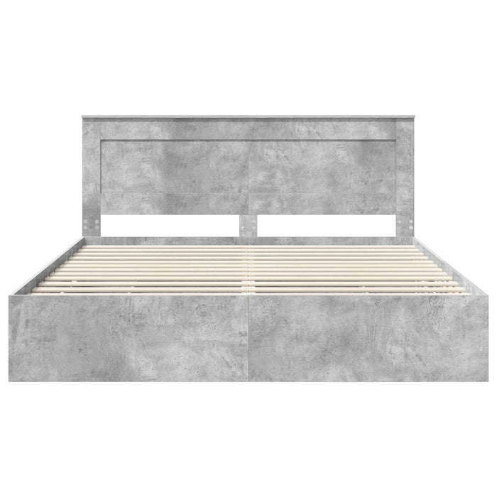 Struttura del letto con cassetto Grigio cemento 200 x 200 cm 3410154