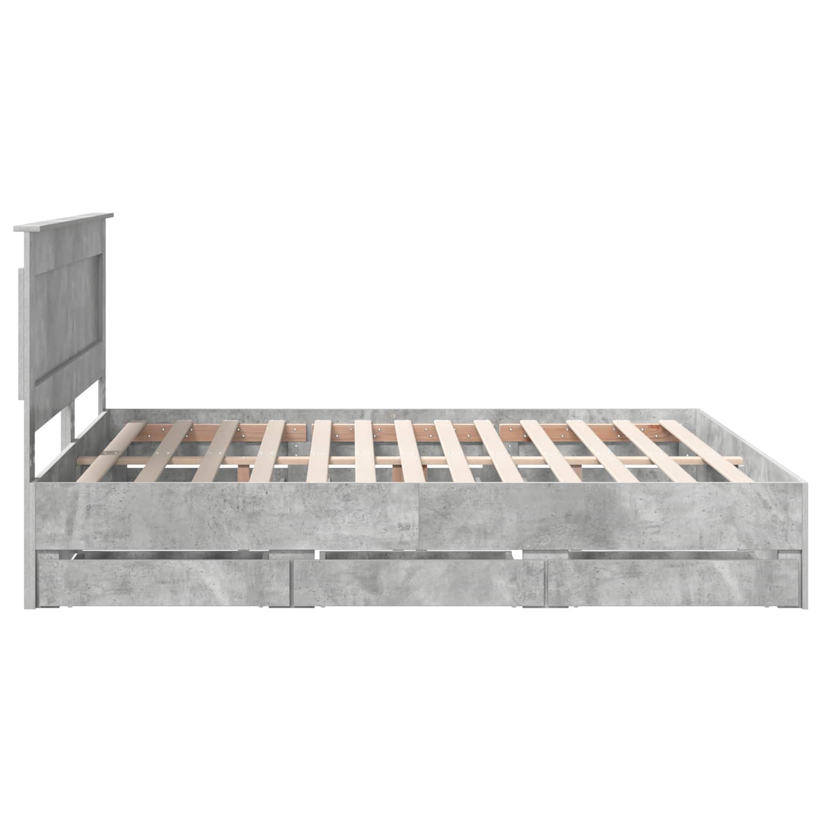 Struttura del letto con cassetto Grigio cemento 200 x 200 cm 3410154