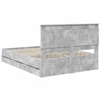 Struttura del letto con cassetto Grigio cemento 140 x 200 cm 3410179