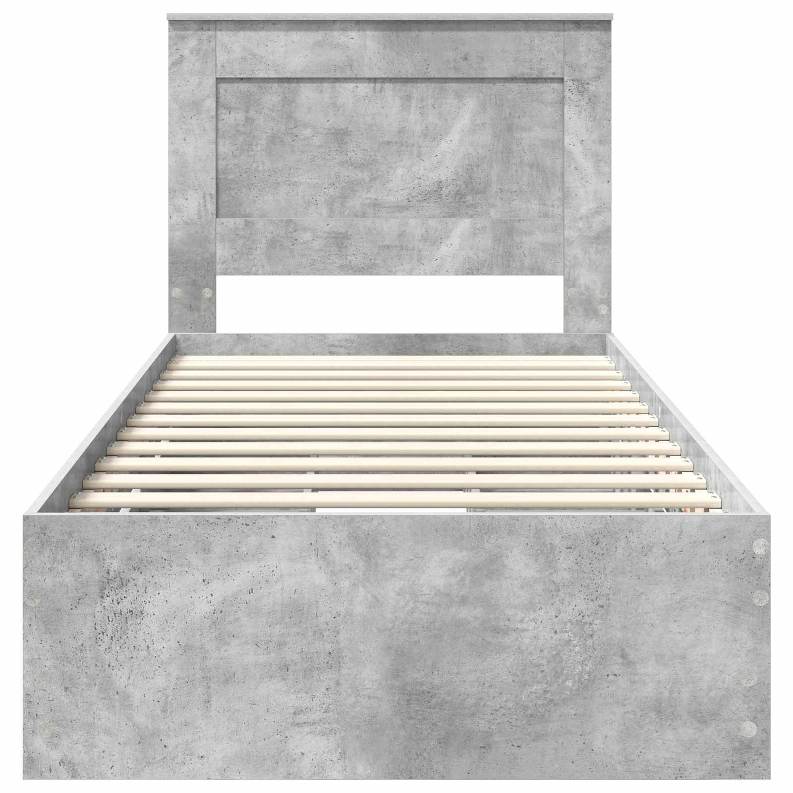 Struttura del letto con cassetto Grigio cemento 100 x 200 cm 3410200