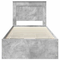 Struttura del letto con cassetto Grigio cemento 100 x 200 cm 3410200