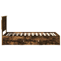 Struttura del letto con cassetto Rovere fumé 75 x 190 cm 3410217