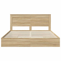 Letto con Contenitore con testiera-Struttura Letto con contenitore Rovere Sonoma 180 x 200 cm 152420
