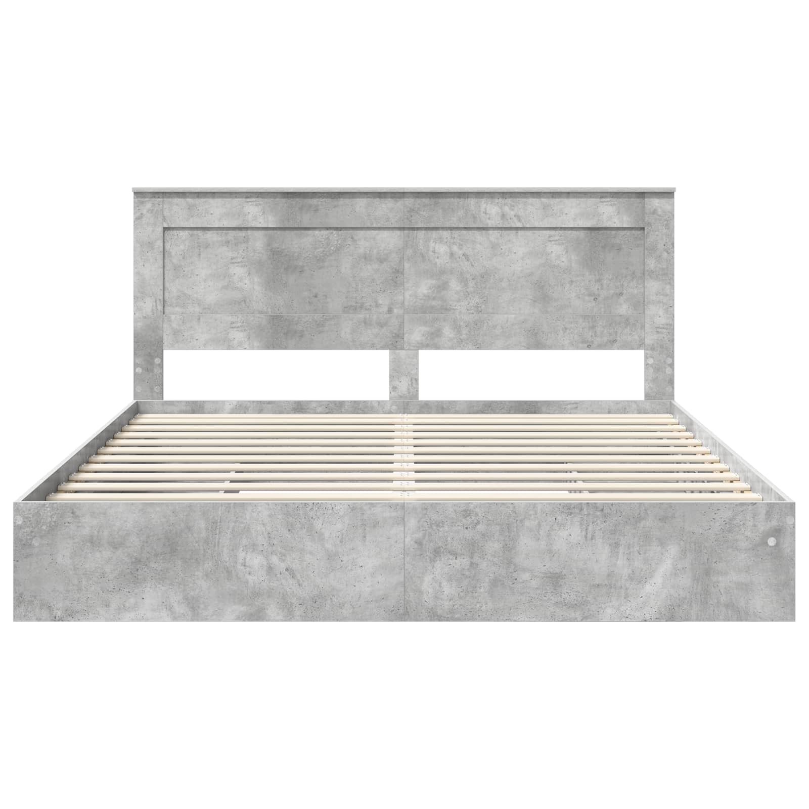 Letto con Contenitore con testiera-Struttura Letto con contenitore Grigio cemento 180 x 200 cm 989746