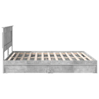 Letto con Contenitore con testiera-Struttura Letto con contenitore Grigio cemento 180 x 200 cm 989746