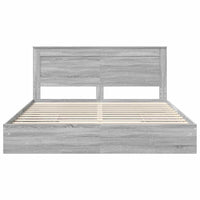 Letto con Contenitore con testiera-Struttura Letto con contenitore Grigio Sonoma 180 x 200 cm 735673