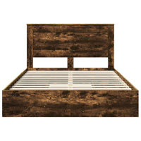 Letto con Contenitore con testiera-Struttura Letto con contenitore Rovere fum¨¦ 160 x 200 cm 391216