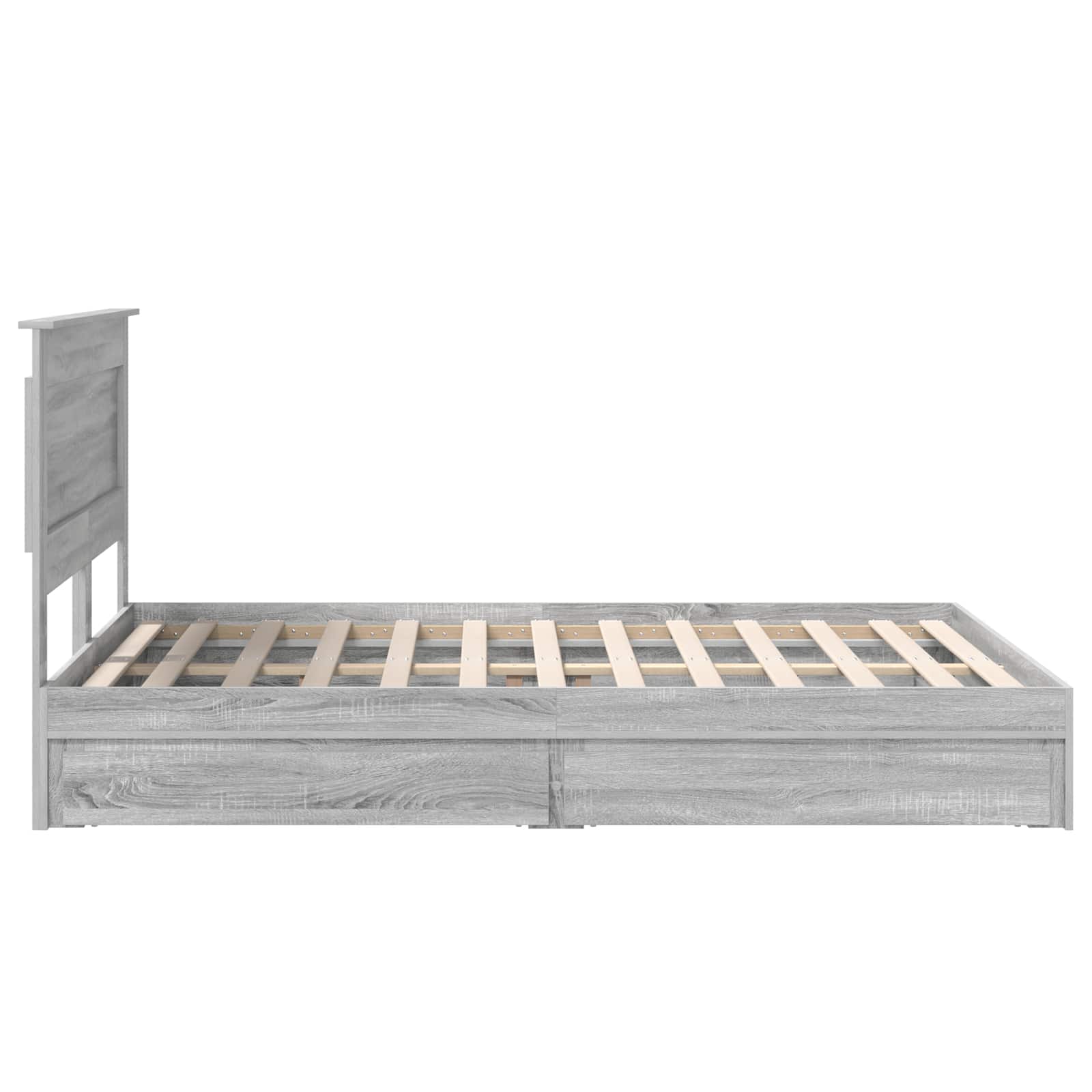Letto con Contenitore con testiera-Struttura Letto con contenitore Grigio Sonoma 160 x 200 cm 528011