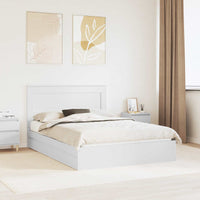 Letto con Contenitore Bianco 140 x 190 cm Legno multistrato 3410239