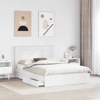 Letto con Contenitore Bianco 140 x 190 cm Legno multistrato 3410239