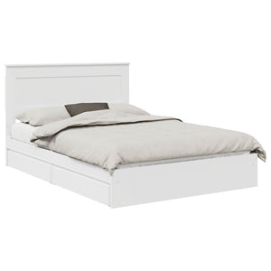 Letto con Contenitore Bianco 140 x 190 cm Legno multistrato 3410239