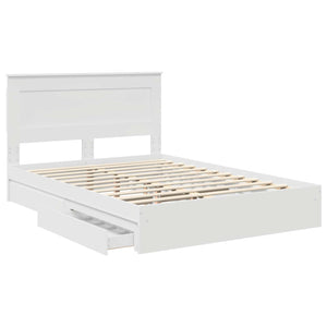 Letto con Contenitore Bianco 140 x 190 cm Legno multistrato 3410239