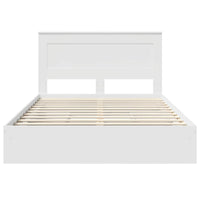 Letto con Contenitore Bianco 140 x 190 cm Legno multistrato 3410239