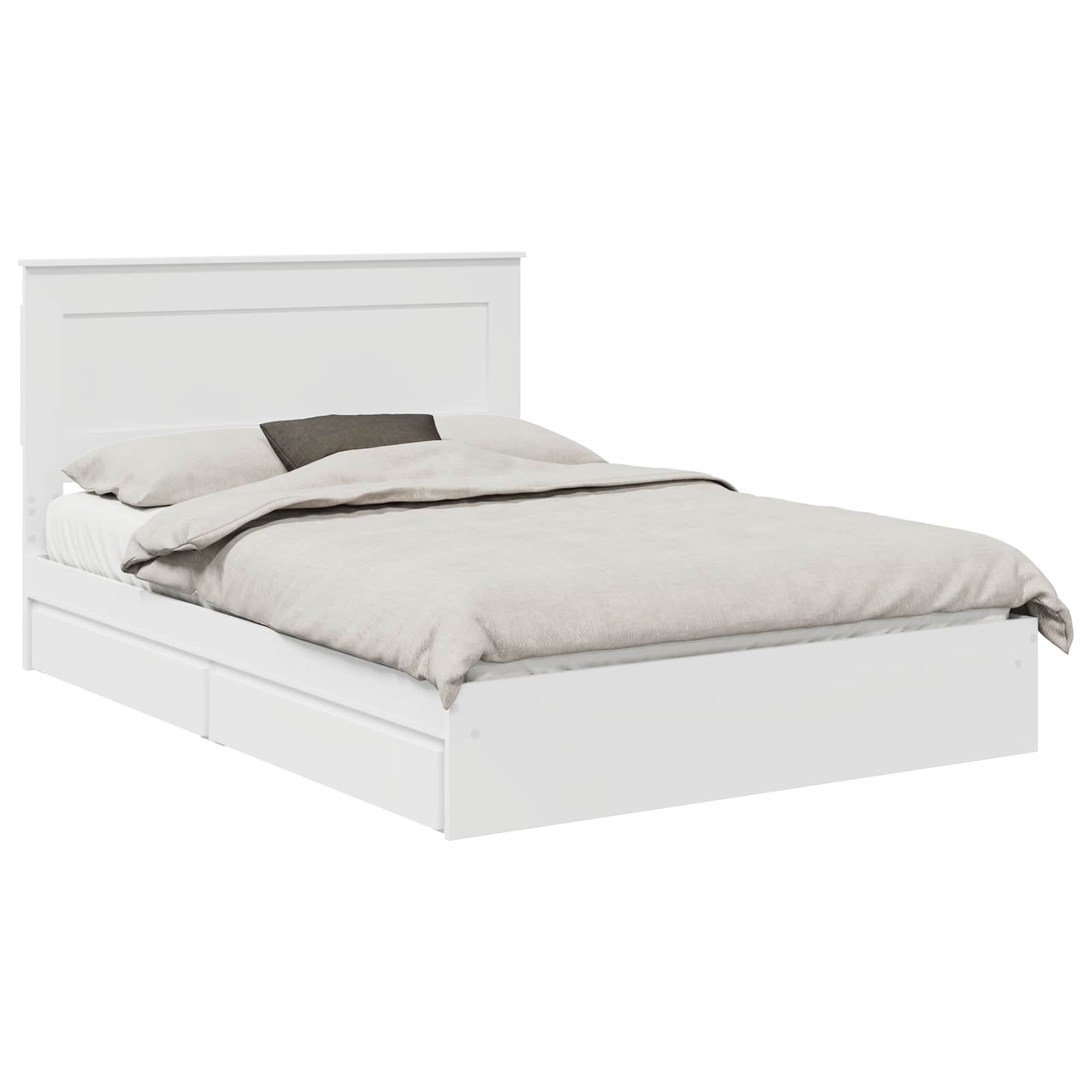 Letto con Contenitore Bianco 140 x 200 cm Legno multistrato 3410244