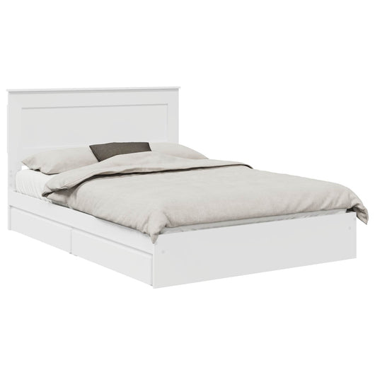 Letto con Contenitore Bianco 140 x 200 cm Legno multistrato 3410244