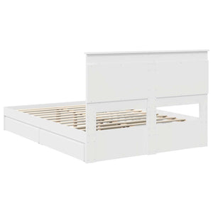 Letto con Contenitore Bianco 140 x 200 cm Legno multistrato 3410244