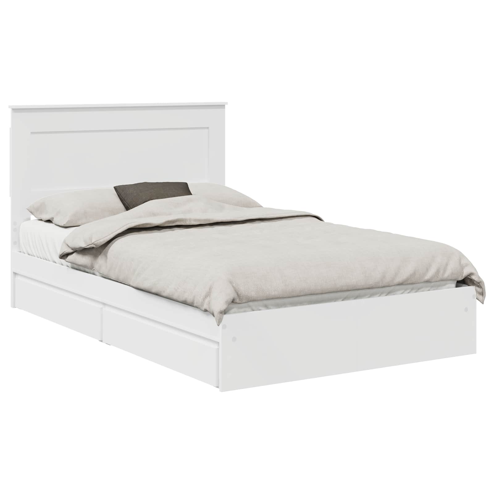 Letto con Contenitore Bianco 120 x 200 cm Legno multistrato 3410259