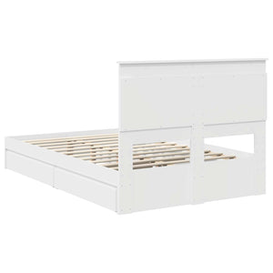 Letto con Contenitore Bianco 120 x 200 cm Legno multistrato 3410259
