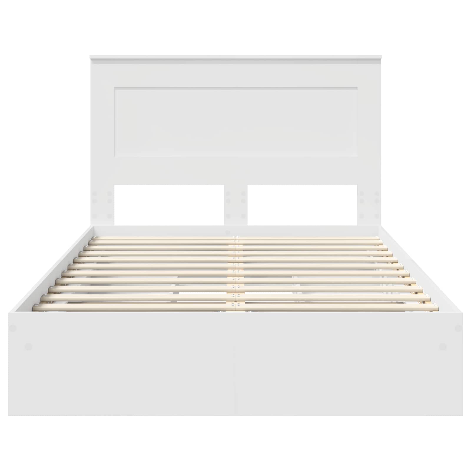 Letto con Contenitore Bianco 120 x 200 cm Legno multistrato 3410259