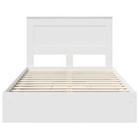 Letto con Contenitore Bianco 120 x 200 cm Legno multistrato 3410259