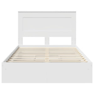 Letto con Contenitore Bianco 120 x 200 cm Legno multistrato 3410259