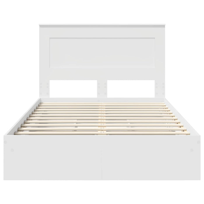 Letto con Contenitore Bianco 120 x 200 cm Legno multistrato 3410259