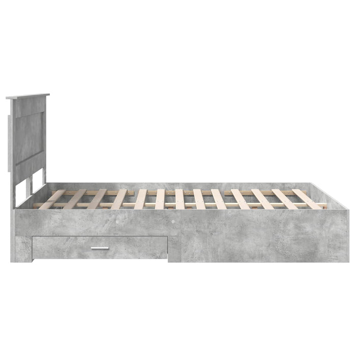 Struttura del letto con cassetto con testiera-Letto con Cassetti e Testiera Legno multistrato 728730