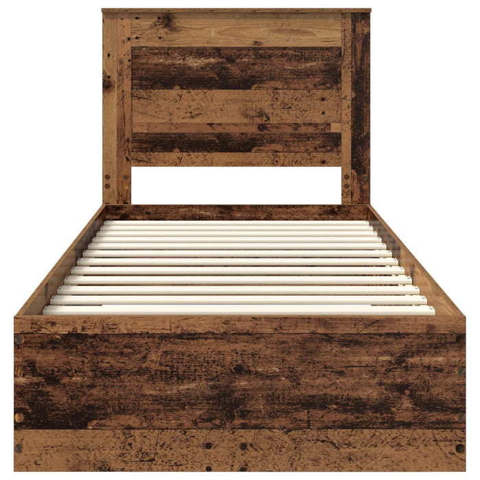 Struttura del letto con cassetto con testiera-Letto con Cassetti e Testiera Legno multistrato 328248