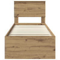 Struttura del letto con testiera-Giroletto con Testiera Rovere Artigianale 75 x 190 cm 392545