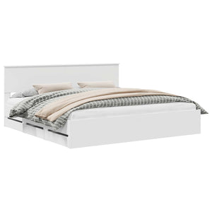 Struttura del letto Bianco 200 x 200 cm Legno Ingegnerizzato 3410672