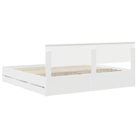 Struttura del letto Bianco 200 x 200 cm Legno Ingegnerizzato 3410672