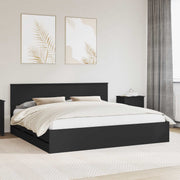 Struttura del letto Nero 200 x 200 cm Legno Ingegnerizzato 3410673