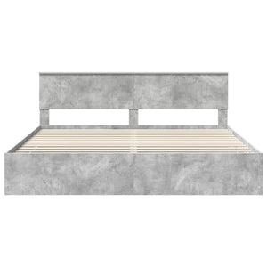 Struttura del letto con cassetto Grigio cemento 200 x 200 cm 3410675