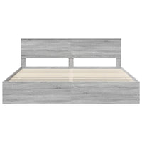 Struttura del letto con cassetto Grigio Sonoma 200 x 200 cm 3410677